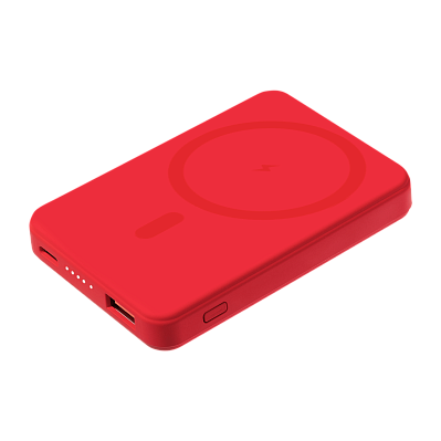 Внешний аккумулятор Largo PD 5000mAh с функцией беспроводной зарядки 15W  (Красный)