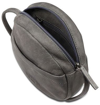 Сумка женская KLONDIKE YUKON «Chloe», натуральная кожа в сером цвете, 20 х 20 х 5 см