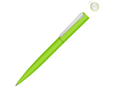 Ручка шариковая металлическая Brush Gum, soft-touch (Светло-зеленый)
