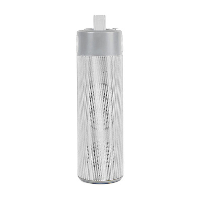 Bluetooth колонка TURBO TUBE с зарядным устройством (2000mAh) и моноподом  (Белый, серый)