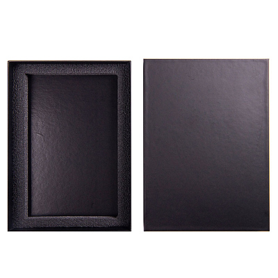 Коробка подарочная с ложементом для ежедневника размером 13*21 см (Чёрный)