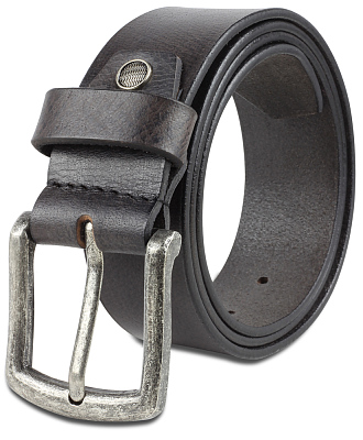 Ремень KLONDIKE Creek, односторонний, натуральная воловья кожа, цвет серый, 120 х 4 см