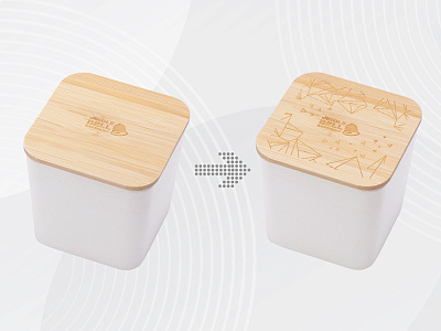 Eмкость для хранения Flake с гравировкой (Бежевый, натуральный)