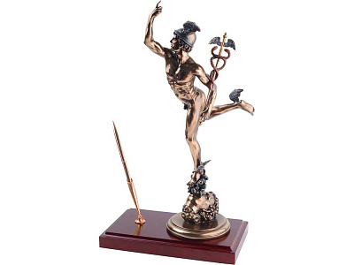 Настольный прибор Меркурий (Бронзовый/красное дерево)