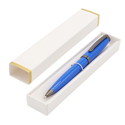 Ручка Betty в коробке Cradle белой с позолотой, синяя (Синий)