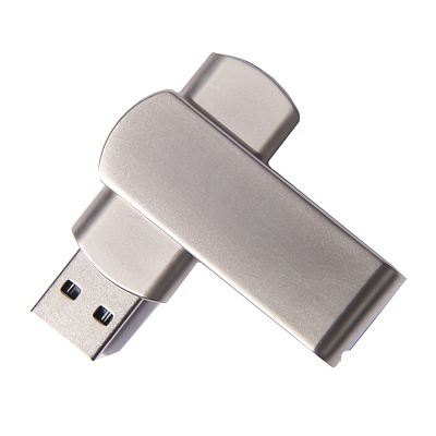 USB flash-карта SWING METAL (32Гб), серебристая, 5,3х1,7х0,9 см, металл (Серебристый)