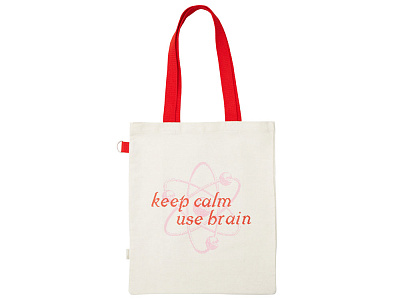 Сумка для покупок Tема из переработанных материалов с трафаретной печатью (Натуральный/красный)