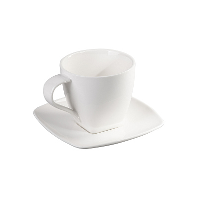 Чайная пара "Аура"  (Белый)