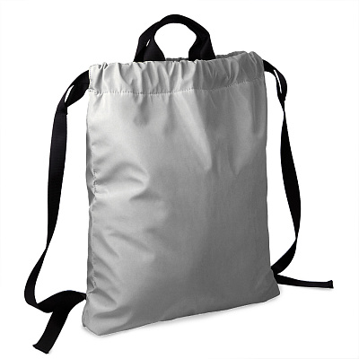 Рюкзак RUN, светоотражающий серый, 48х40см, 100% полиэстер (Серый)