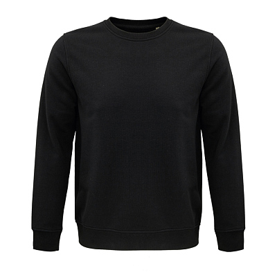 Толстовка свитшот унисекс COMET 280 из органического хлопка (Чёрный)