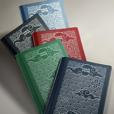 Ежедневник недатированный MAVE, темно-синий, формат А5, блок в линейку