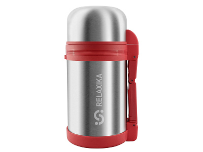 Термос Relaxika универсальный для еды и напитков 201 (Серебристый)