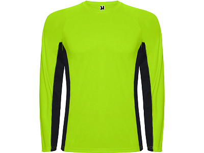 Футболка с длинным рукавом Shanghai мужская (Неоновый зеленый/черный)