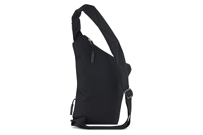 Сумка BUGATTI Blanc Delight, чёрная, нейлон RPET600D/тарпаулин/полиэстер, 22х10х33,5 см, 1 л