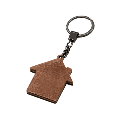 Брелок Дом (черный с золотом)