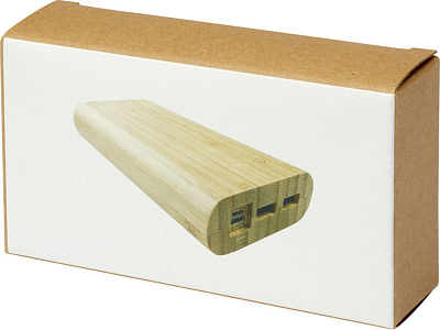 Портативное зарядное устройство Tulda из бамбука, 20000 mAh