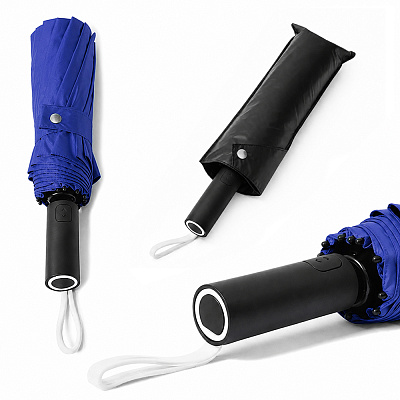 Кастомизированный автоматический складной зонт Altor  (Синий/белый)