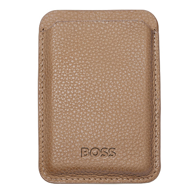 Картхолдер с магнитом HUGO BOSS - Mobile Classic Grained (Коричневый)