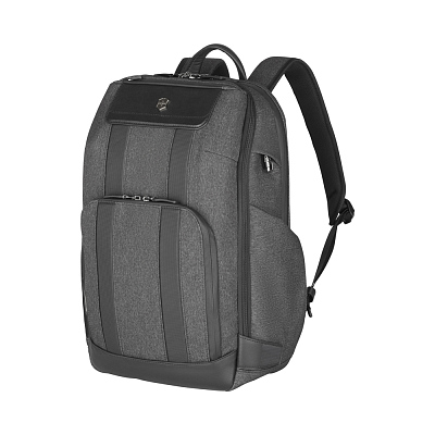 Рюкзак VICTORINOX Architecture Urban2 Deluxe Backpack 15”, серый, полиэстер/кожа, 31x23x46 см, 23 л