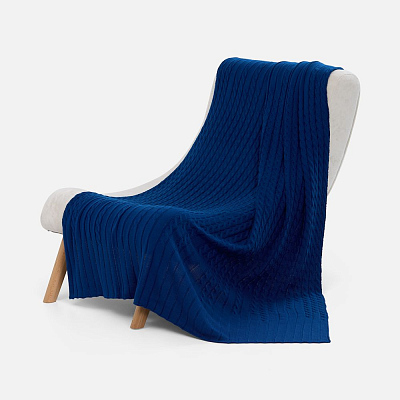 Плед Tressa, темно-синий (кобальт) (Тёмно-синий)