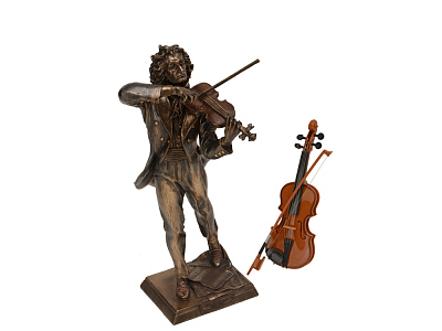 Подарочный набор Великий Паганини (Бронза с чернением/коричневый)