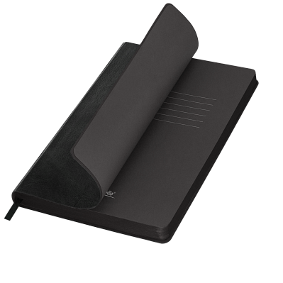 Ежедневник River side недатированный, черный (без упаковки, без стикера) (Черный, бежевый)