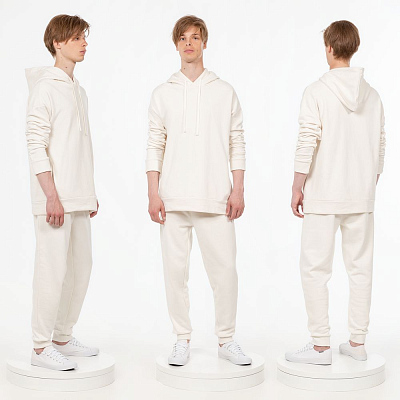 Худи унисекс H2, молочно-белое