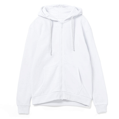 Толстовка на молнии с капюшоном Siverga 2.0, белая (Белый)