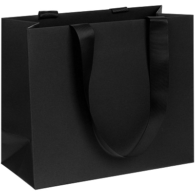 Пакет бумажный Manilla S, черный (Чёрный)