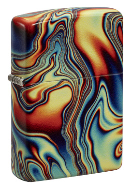 Зажигалка ZIPPO Swirl с покрытием Glow In The Dark Green латунь/сталь разноцветная 38x13x57 мм