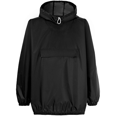 Дождевик-анорак Alatau, укороченный, черный, единый размер (Чёрный)