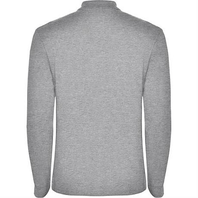Футболка поло ESTRELLA L/S мужская, ПЁСТРЫЙ СЕРЫЙ 3XL
