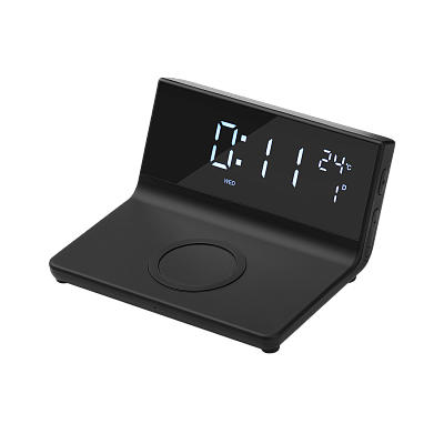 Зарядная станция с часами 15W Zenith (Чёрный)