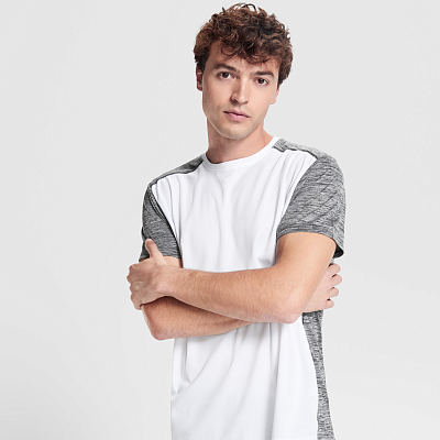 Спортивная футболка ZOLDER мужская, ЧЕРНЫЙ/ПЁСТРЫЙ ЧЕРНЫЙ S (Черный/Пёстрый черный)