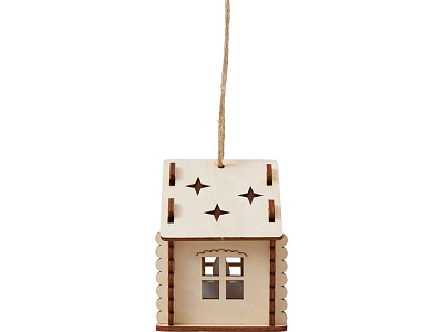 Деревянная подвеска на елку с подсветкой Lumihut