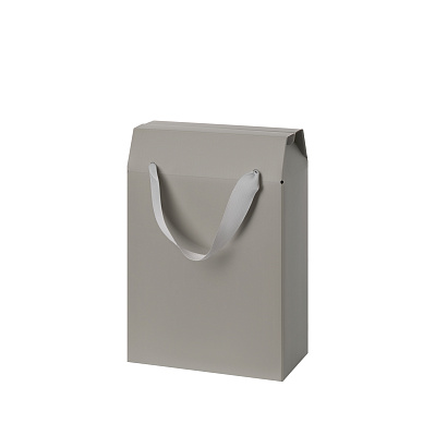 Подарочная коробка-пакет универсальная малая, серая (Серый)