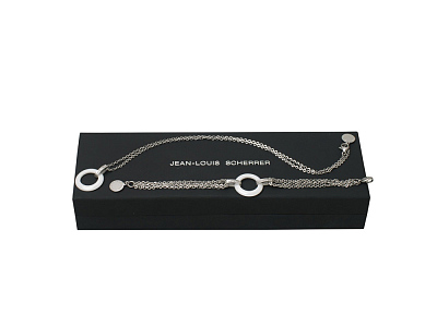 Набор: браслет, колье (Серебристый/белый)