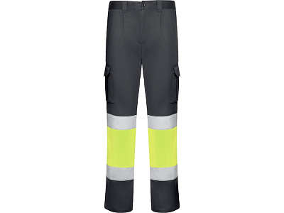 Брюки Daily stretch HV со светоотражающими полосами, мужские (Свинцовый/неоновый желтый)