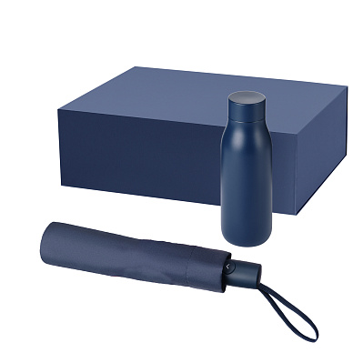 Подарочный набор Sevilla, Atlanta  (зонт, термобутылка) (Синий)