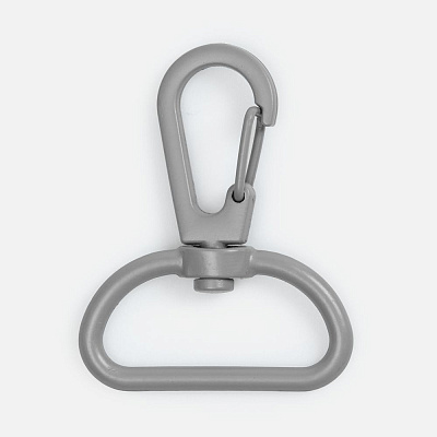 Застежка-карабин Snap Hook, L, серая (Серый)