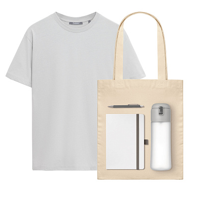 Набор с одеждой KRIS (футболка, бутылка, ежедневник, ручка, шоппер), белый, XL (Чёрный) Набор с одеждой KRIS (футболка, бутылка, ежедневник, ручка, шоппер), белый, XL (Чёрный)