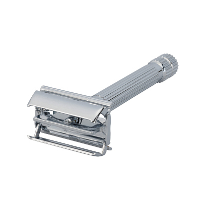 Станок Т-образный для бритья ERBE, нержавеющая сталь, хромированное покрытие, серебристый цвет, в картонной коробке