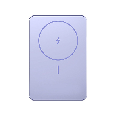Беспроводной магнитный ПЗУ Xiaomi Super Slim Magnetic Power Bank 5000, фиолетовый