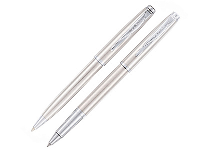 Набор Pen and Pen: ручка шариковая, ручка-роллер (Серебристый)