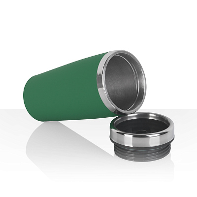 Термостакан "Эльбрус", покрытие soft touch, зеленый