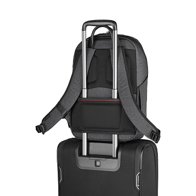 Рюкзак VICTORINOX Architecture Urban2 City Backpack 14'', серый, полиэстер / кожа, 30x19x42 см, 17 л