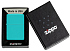 Зажигалка ZIPPO Classic с покрытием Flat Turquoise, латунь/сталь, бирюзовая, глянцевая, 38x13x57 мм - Фото 6