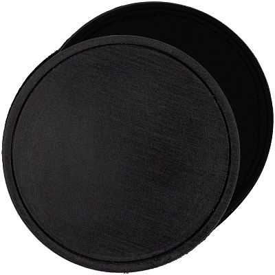 Лейбл из ПВХ с липучкой Menteqo Round, черный (Чёрный)