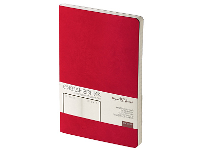Ежедневник недатированный А5 Megapolis Velvet Flex (Ярко-бордовый)