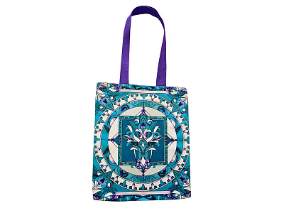 Шоппер Каменный цветок (Малахитовый, сиреневый)